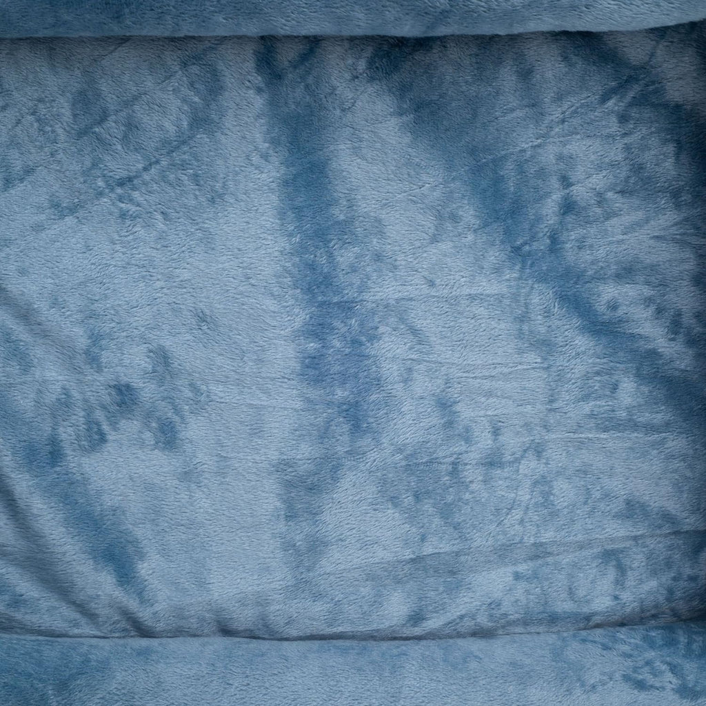 Rectangle Bolster Pet Bed, Dog Bed Medium Size, Blue with Orthopedic Insert.