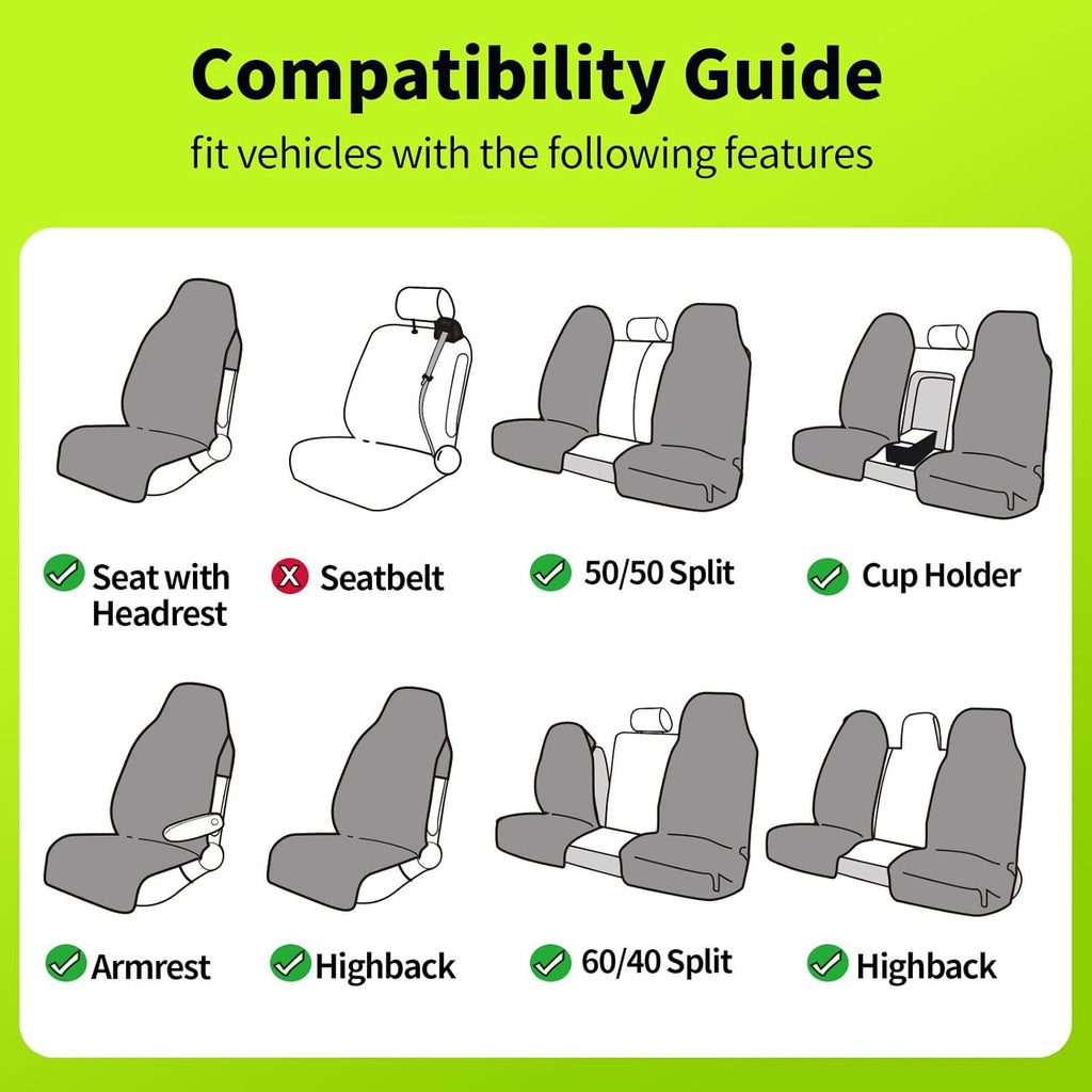 Towel Waterproof Car Seat Cover Beige for Trucks SUV Seats Fitness Athletes Pets Gym and Water Sport